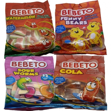 BEBETO 4 rūšių rinkinys, 80 g x12 2