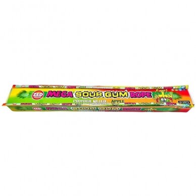 Zed Mega Gum Rope obuolių skonio, rūgšti, 100 g x30 2